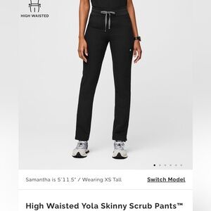 Figs High Waisted Black Scrubs Pants